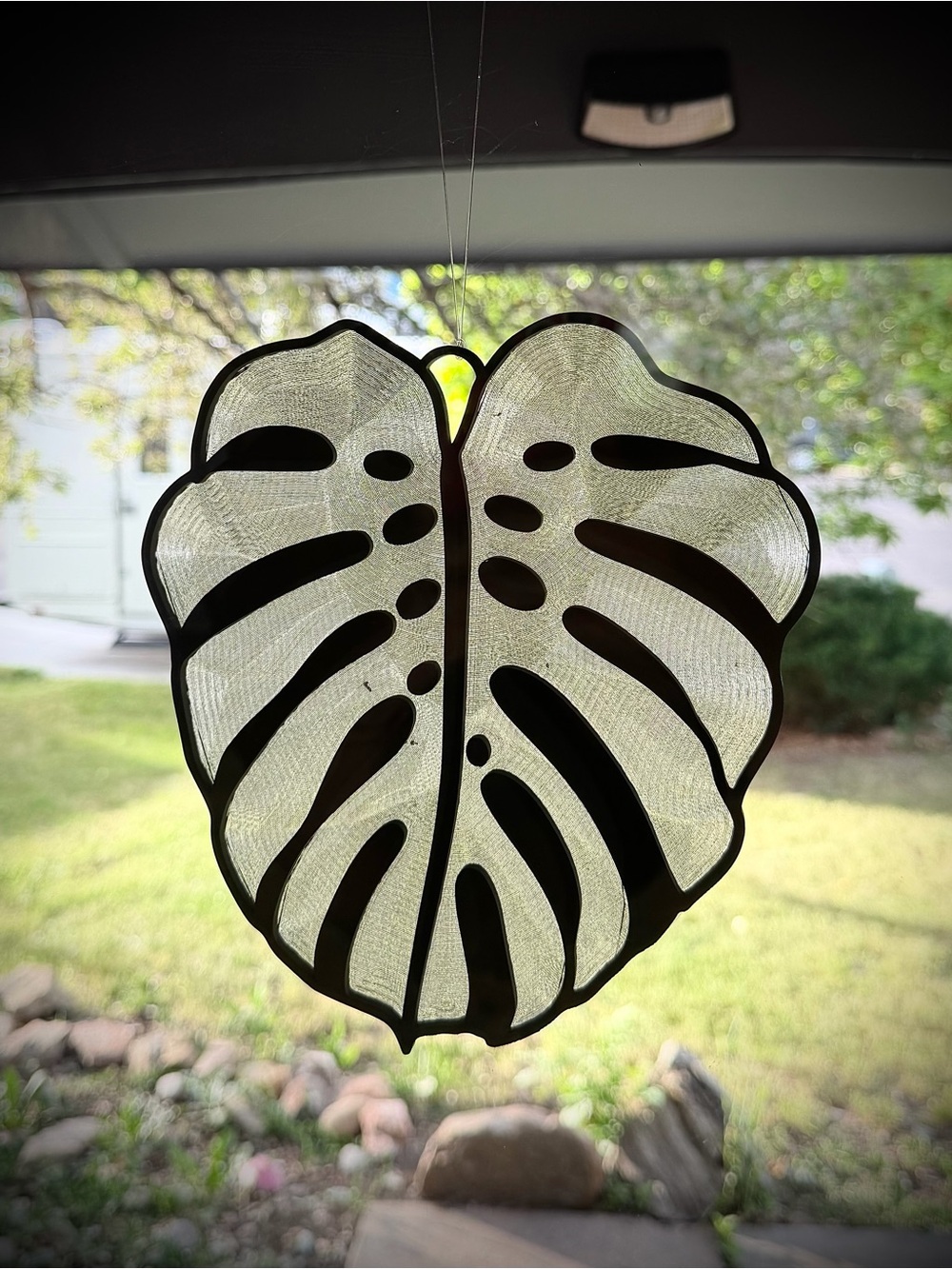 Monstera Leak Suncatcher, Color Your Own Stained Window Decor Monstera Handmade